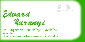 edvard muranyi business card